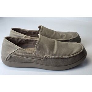 Crocs Santa Cruz 2 Luxe Men's Size 12 Khaki Brown Shoes 202056 Slip On